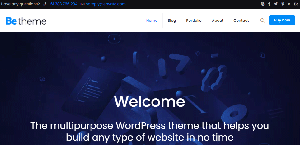 BeTheme - отзывчивый многоцелевой WordPress
