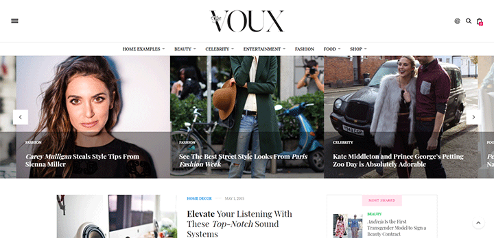 Voux - всеобъемлющая тема журнала